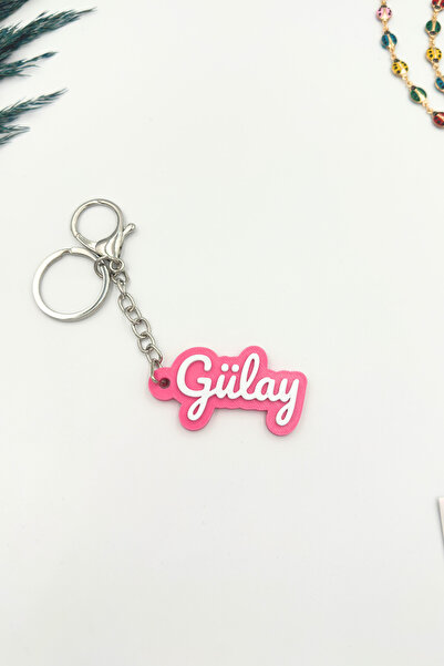 Lusida Design Kişiye Özel İsimli Pembe Anahtarlık, Çanta ve Kalemlik Süsü