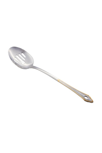 ORIAN ملعقة تقديم مثقبة من الذهب والفولاذ المقاوم للصدأ