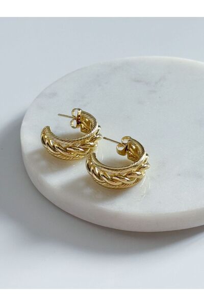 CHARMLUCKY Special Series Knitted Hoop Earrings