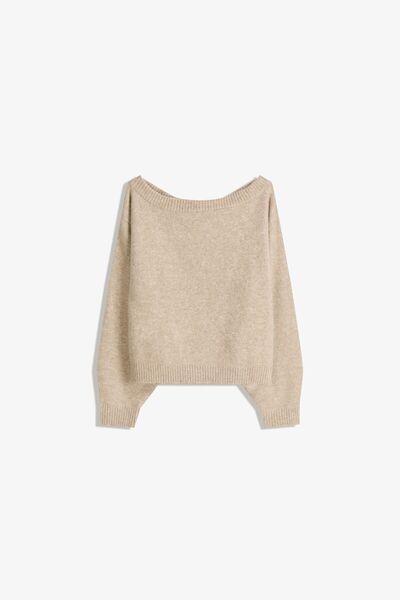 Bershka Ribbed Bardot neck sweater