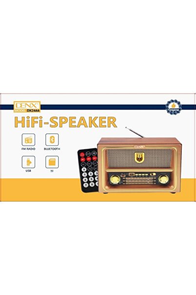 Denx DX2444 Rechargeable HI-FI Radio with Remote Control, Large Capacity Battery