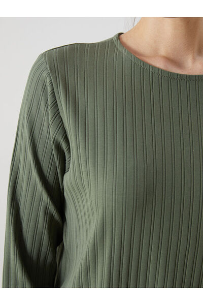 LC Waikiki İzr New Season Crew Neck Ribbed Women's Tunic