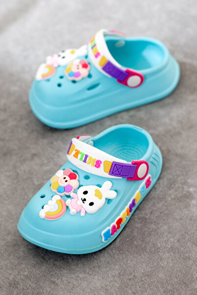 Melek Tuna Girls' Anti-Slip Sandals Slippers, Children's Cross Slippers, Baby Slippers, Children's Pool Slippers,