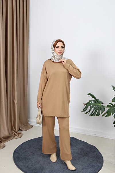 NİSUM MODA Ribbed Mercerized Trouser Suit