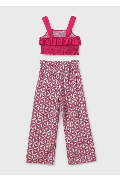 MAYORAL 8-14 Yaş Kız Çocuk Pantolon Krop Takım Kırmızı