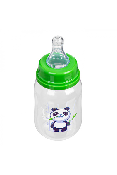 Akuku Anti-colic bottle 125ml Panda with slow flow silicone nipple, safe BPA-free materials, ca