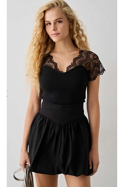 BSB Kolları dantelli bluz