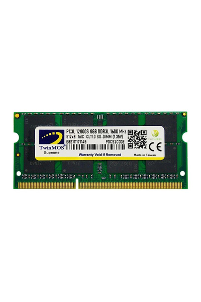 TwinMOS 8 جيجابايت DDR3 1600 ميجا هرتز ذاكرة الوصول العشوائي للكمبيوتر المحمول MDD3L8GB1600N 1,35 فولت