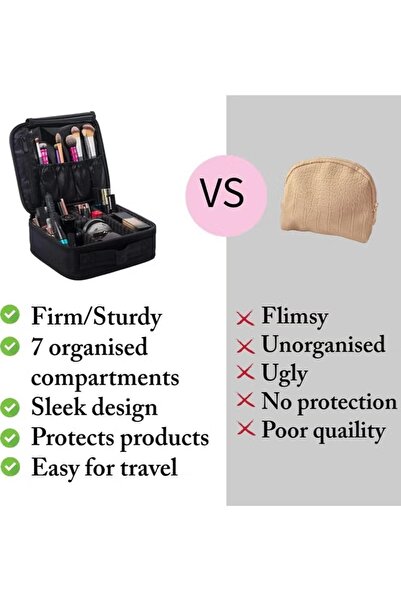Primo Plus Portable Makeup Bag Black