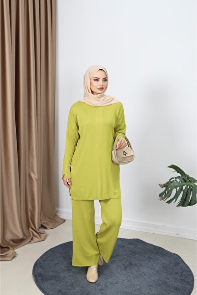 NİSUM MODA Ribbed Mercerized Trouser Suit
