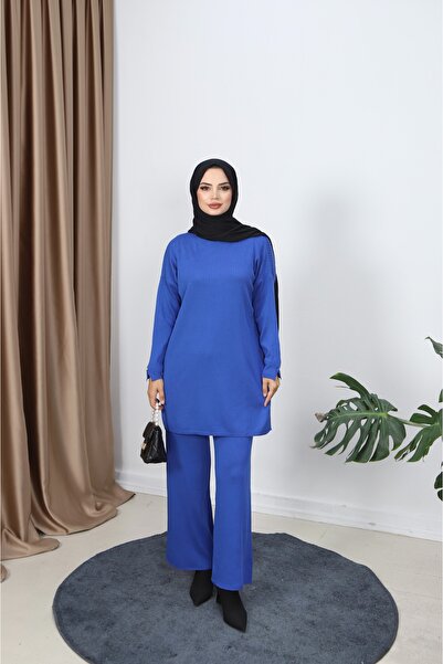 NİSUM MODA Ribbed Mercerized Trouser Suit