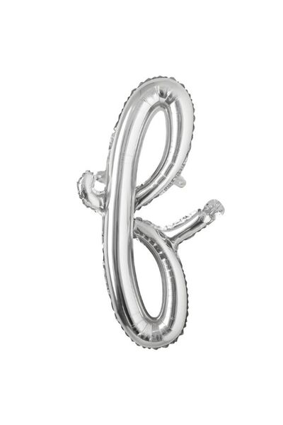 PartiCompany بالون فويل بحروف صغيرة مكتوبة بخط اليد - 18 بوصة (متوفر باللون الفضي والذهبي) 🎈 🔤 ✨