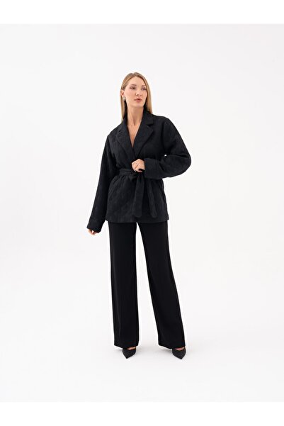 SERPİL Belden Bağlamalı Ceket Yaka Mont 40221