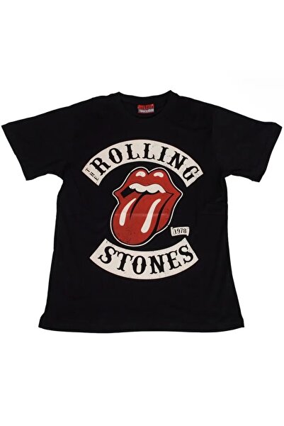 ATLANTİS SHOP Tricou The Rolling Stones Vintage Tongue, negru
