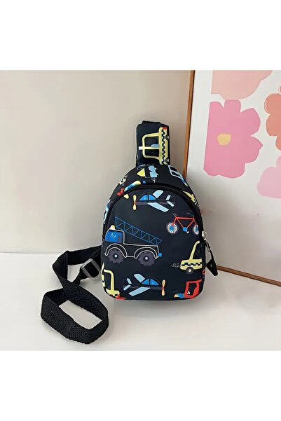 LADİJİTAL BASKI ÇÖZÜMLERİ Renkli Çocuk-Kids Omuz Çantası, Dinazor ve Araba Ba...