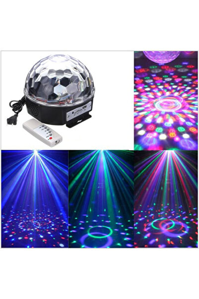 zola MP3 disco projector bulb, 6 multi-colored LEDs, 230V, remote control, 18W, 18x18x15 cm