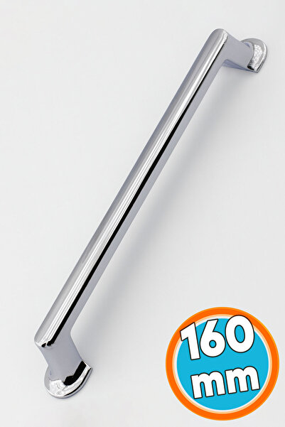 NZB مقبض خزانة مطبخ من الكروم بطول 160 مم، مقبض معدني مسطح لخزانة الأدراج