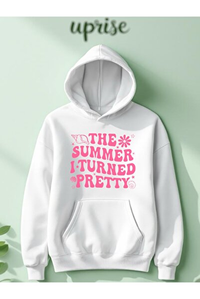 Vordevia Hanoracul Summer I Turned Pretty cu imprimeu din bumbac cu 3 fire O ...