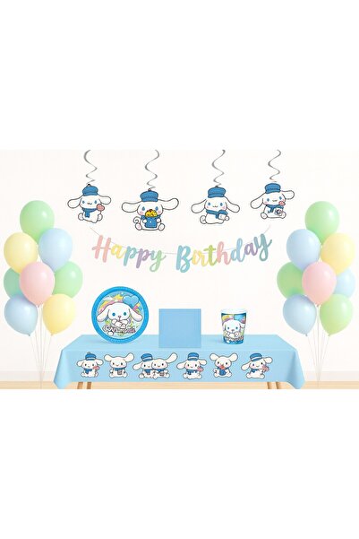 parti show Cinnamoroll Doğum Günü Parti Seti 8 Kişilik