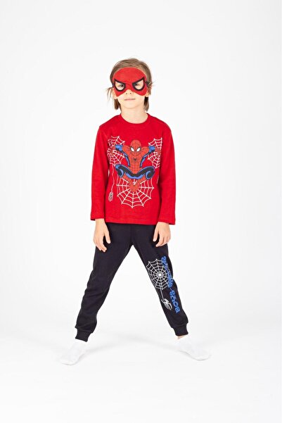 Esterella Boy's Masked Pajama Set / Seasonal Pajama Set / Red Pajama Set