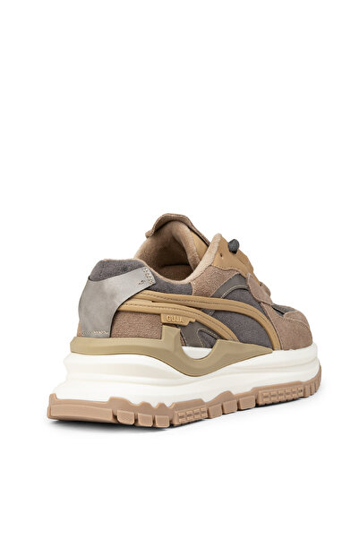 Deery Γυναικεία παπούτσια sneaker από γνήσιο καστόρι σε χρώμα βιζόν