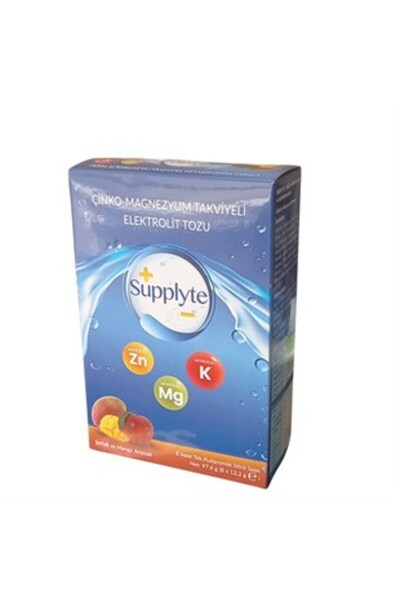Alfa Supplyte Çinko Magnezyum Takviyeli Elektrolit Saşe Şeftali Mango Aromalı 8'li