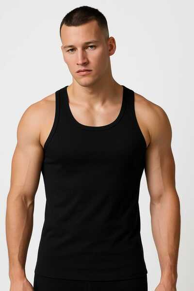 Sedef Yıldızı Ανδρικό Αθλητικό Μπλουζάκι Μαύρο 10 Τεμάχια