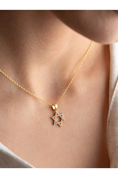 Two Arts Jewelry Davut Yıldızı Kolyesi | 925 Ayar Gümüş / 14K Altın Kaplama / Bronz Seçenekli