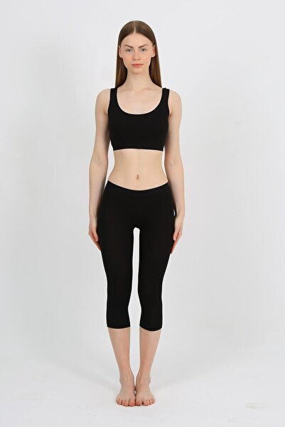 SENFONİ بنطلون كابري نسائي من الخيزران لا يترك أثراً - قابل للتنفس، لا يسبب ا...