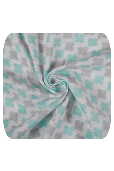 XKKO Бамбуков чаршаф с пълнеж 60x120 см, цвят „Ментов кръст“