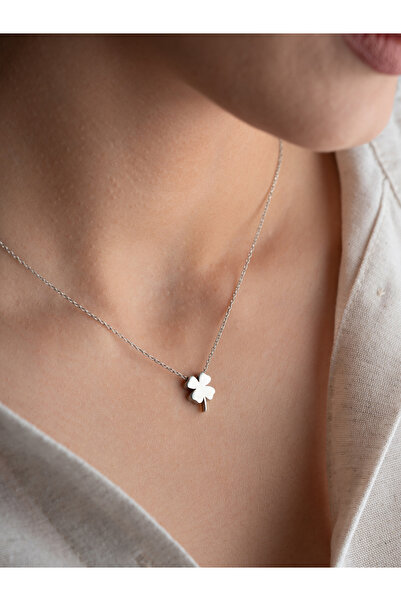 Two Arts Jewelry Dört Yapraklı Yonca Kolyesi | 925 Ayar Gümüş / 14K Altın Kaplama / Bronz Seçenekli