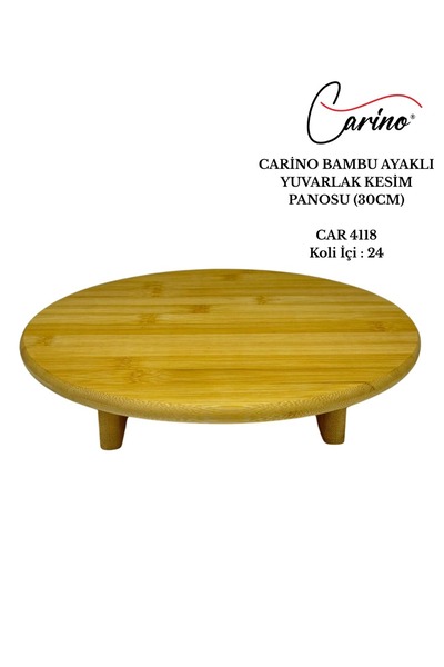 BAMBU AYAKLI YUVARLAK KESİM PANOSU (30CM)