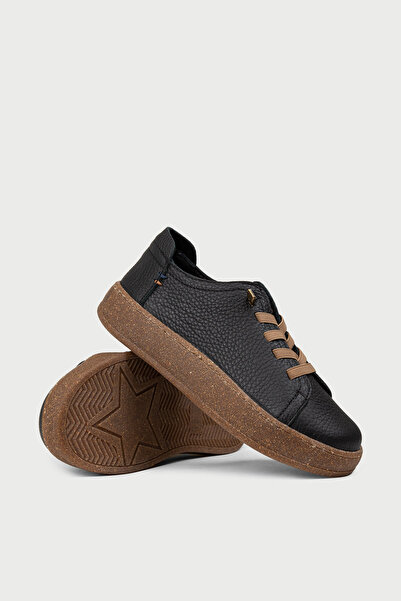 Deery Γυναικεία παπούτσια sneaker από γνήσιο δέρμα μαύρο