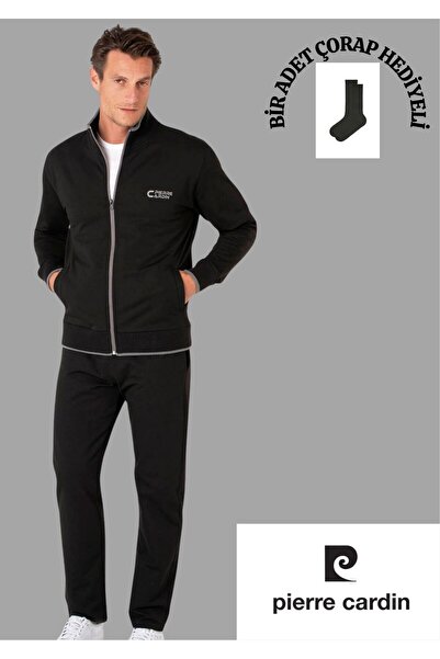 Pierre Cardin Seasonal Zippered & Pocketed Straight Leg Tracksuit Set Th0Clvr20Pcvr