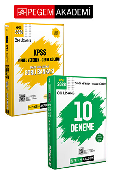 Pegem Akademi Yayıncılık PEGEM AKADEMİ 2026 KPSS Ön Lisans Soru Bankası Genel...