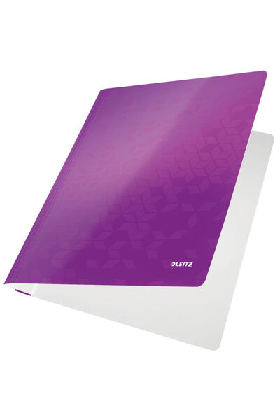Leitz File with rail WOW laminated cardboard A4 250 sheets purple