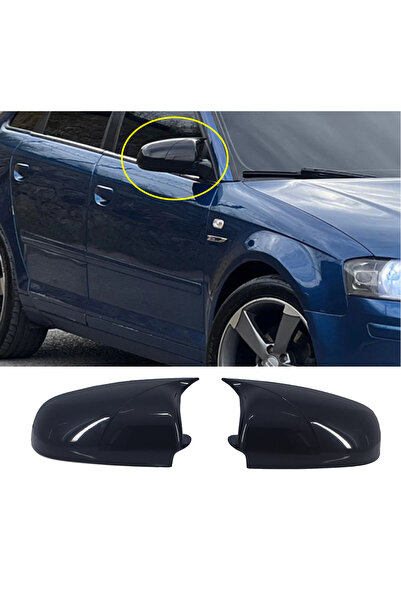 AkmTuning Audi A3 8P Batman Yarasa Ayna Kapağı Parlak Siyah ABS 2003 2004 200...
