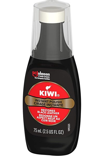 Kiwi Liquid Instant Wax, 2.5 fl oz, Black, Black, 2.54 Fl Oz (Pack of 1)