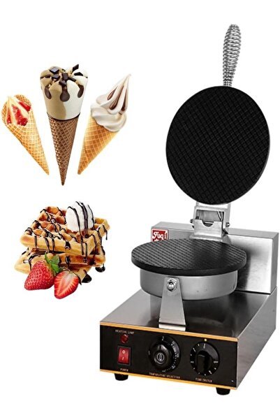 A.E KRUZZO Waffle Ice Cream Cone Maker, 1200W Commercial Waffle Cone Machine