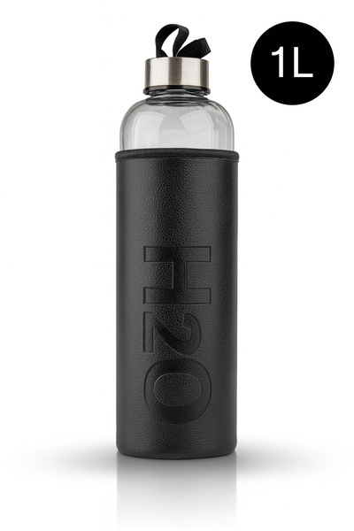 Fhilli H2O Leather Covered Glass Flask 1000 ml