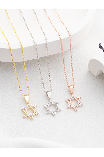 Two Arts Jewelry Davut Yıldızı Kolyesi | 925 Ayar Gümüş / 14K Altın Kaplama / Bronz Seçenekli