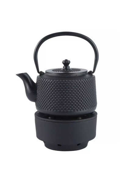 Kinghoff Fierbător din fontă KH 1847, 0,8 l, Suport pentru încălzire, Inducție, Negru