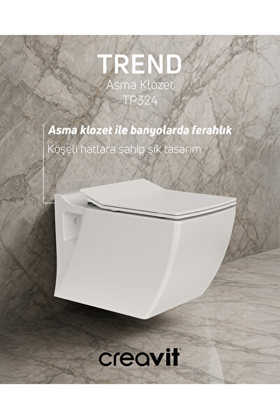 Creavit Trend Asma Klozet ve Kapak Set