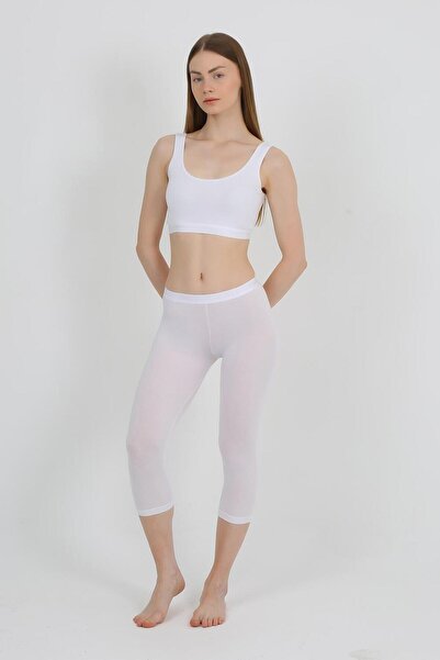 SENFONİ Women's Bamboo Non-Marking Capri Leggings – Breathable, Anti-Sweat, Sports – Pilates – Yoga and Everyday