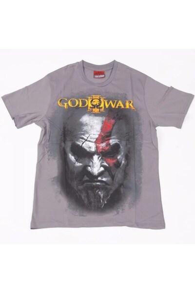 Genel Markalar God Of War No:1 Tişört Gri