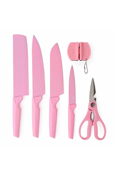 Onuvio Set de cuțite ®, 6 piese, extrem de ascuțite, utilizare zilnică - roz