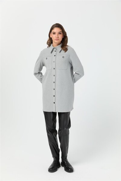 Esswaap Yumuşak Dokunuşlu Ceket Gri