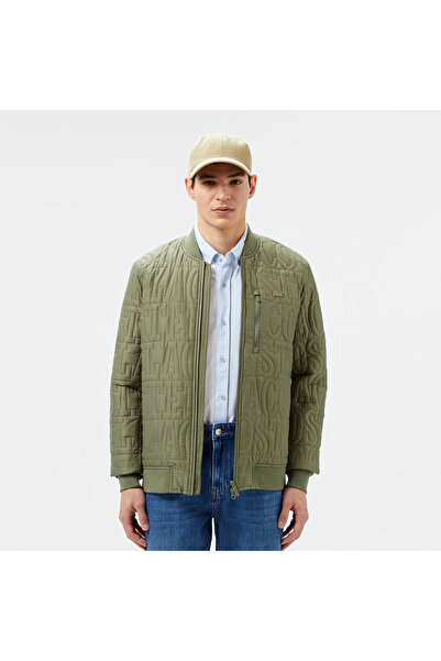 Lacoste Erkek Regular Fit Dik Yaka Kapitone Yeşil Mont