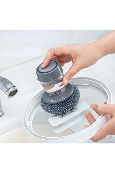 Busstier Detergent Container Dishwashing Wire with Ergonomic Handle Easy to Grip Replacement Wire Included Practical Kitchen Cleaning