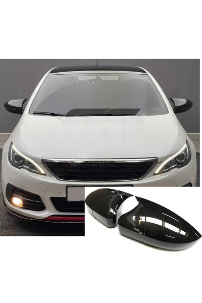 AkmTuning Peugeot 308 Batman Yarasa Ayna Kapağı Piona Black ABS 2014 2015 201...